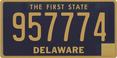 DE license plate 957774