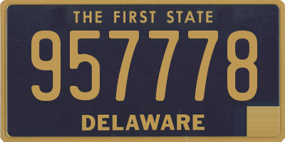 DE license plate 957778