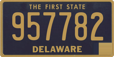 DE license plate 957782
