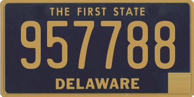 DE license plate 957788