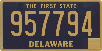 DE license plate 957794