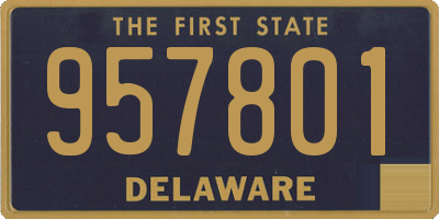 DE license plate 957801