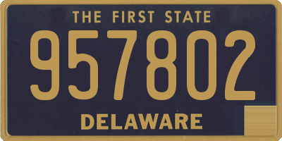 DE license plate 957802