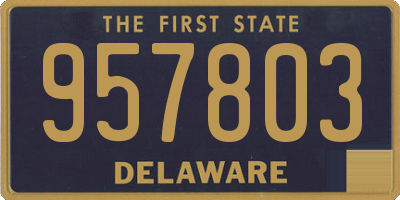 DE license plate 957803
