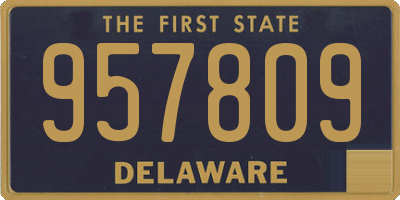 DE license plate 957809