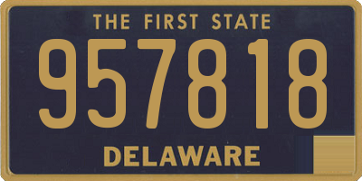 DE license plate 957818