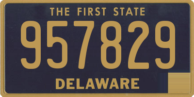DE license plate 957829