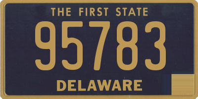 DE license plate 95783