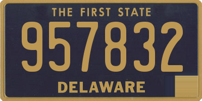 DE license plate 957832