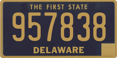 DE license plate 957838