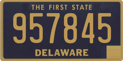 DE license plate 957845