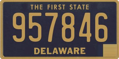 DE license plate 957846
