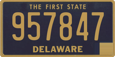 DE license plate 957847