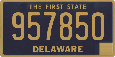 DE license plate 957850