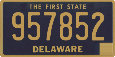 DE license plate 957852