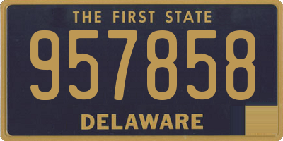 DE license plate 957858