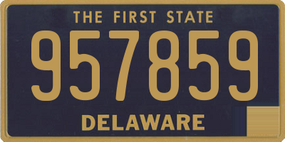 DE license plate 957859