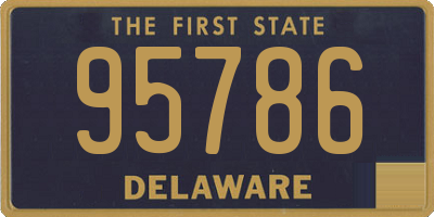 DE license plate 95786