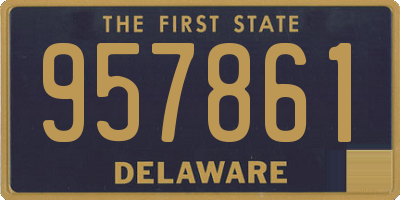 DE license plate 957861