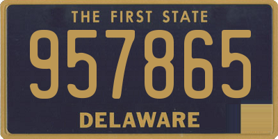 DE license plate 957865
