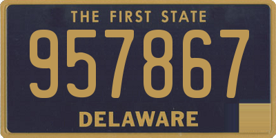 DE license plate 957867