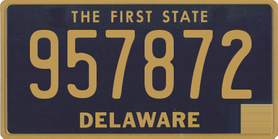 DE license plate 957872