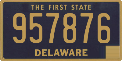 DE license plate 957876