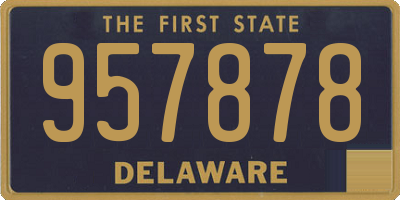 DE license plate 957878