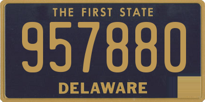 DE license plate 957880
