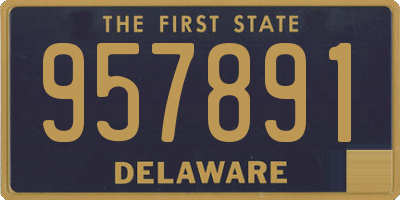 DE license plate 957891