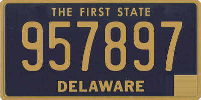 DE license plate 957897