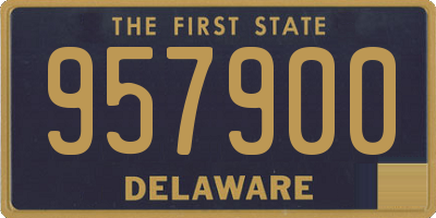 DE license plate 957900