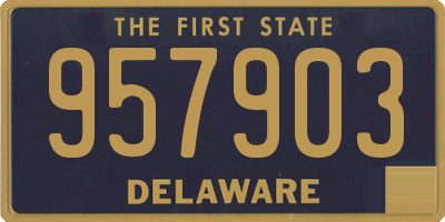 DE license plate 957903