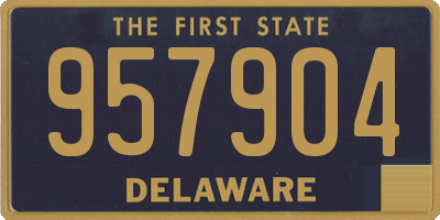 DE license plate 957904