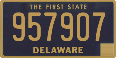 DE license plate 957907