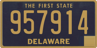 DE license plate 957914