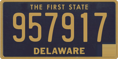DE license plate 957917