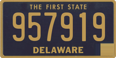 DE license plate 957919