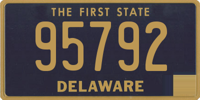 DE license plate 95792