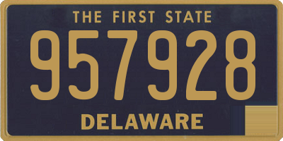 DE license plate 957928