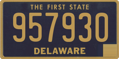 DE license plate 957930