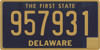 DE license plate 957931