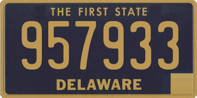 DE license plate 957933