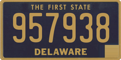 DE license plate 957938