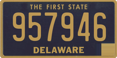 DE license plate 957946