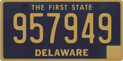 DE license plate 957949