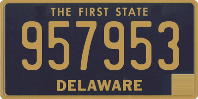 DE license plate 957953