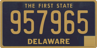 DE license plate 957965