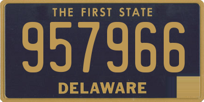 DE license plate 957966