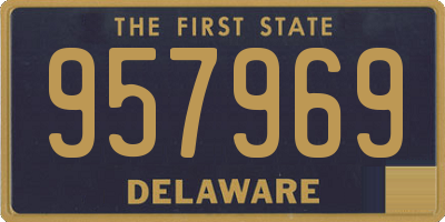 DE license plate 957969
